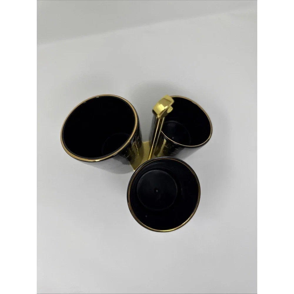 Disney Aladdin Art of Jasmine Rajah Lotus Three Cup Makeup Brush Holder Set